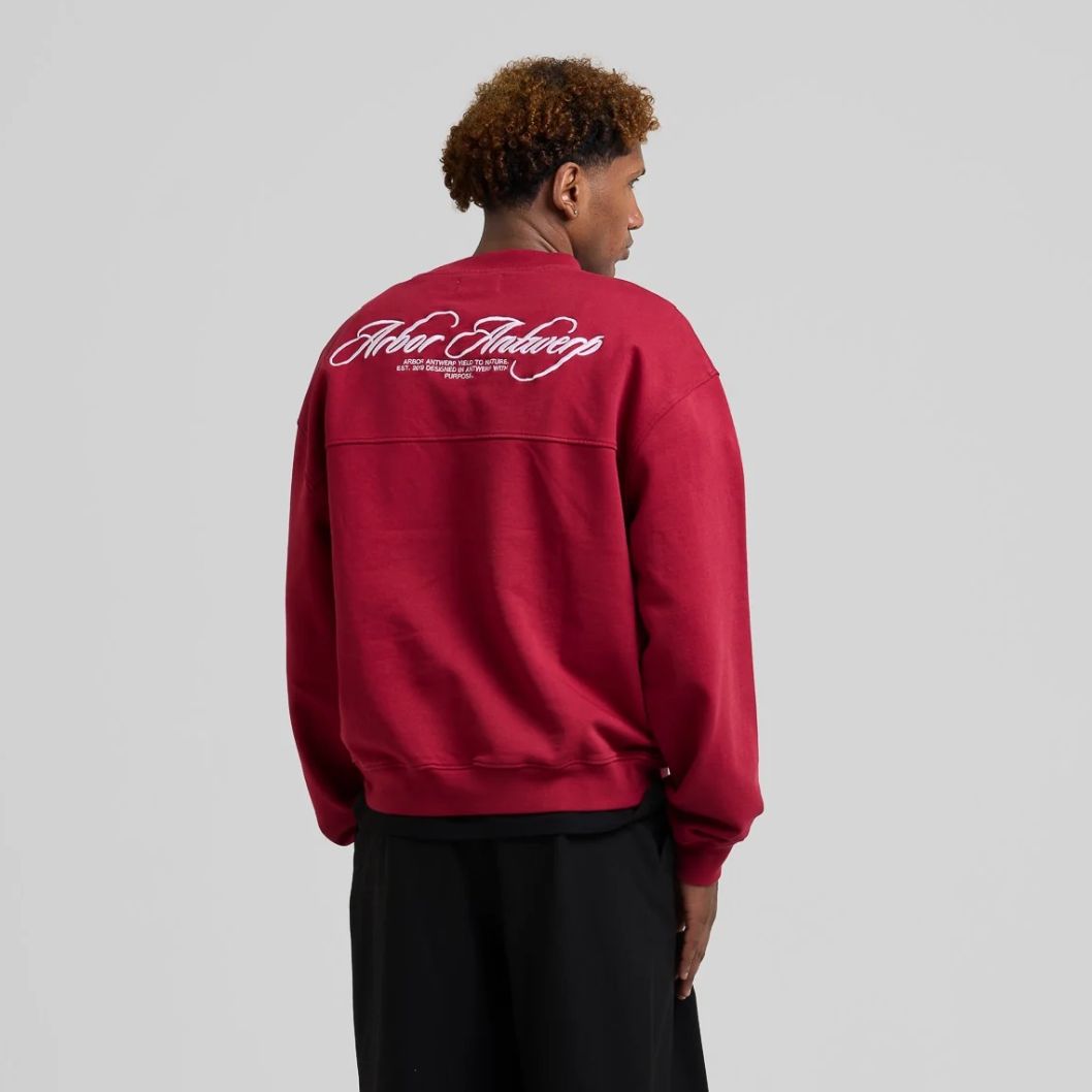 Arbor Antwerp Cursive Sweater Rood