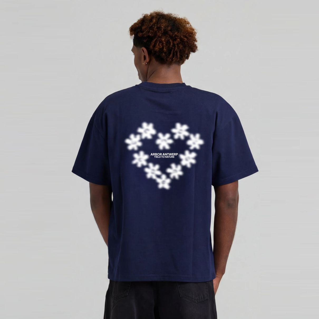 Arbor Antwerp Faded Flower T-shirt Navy