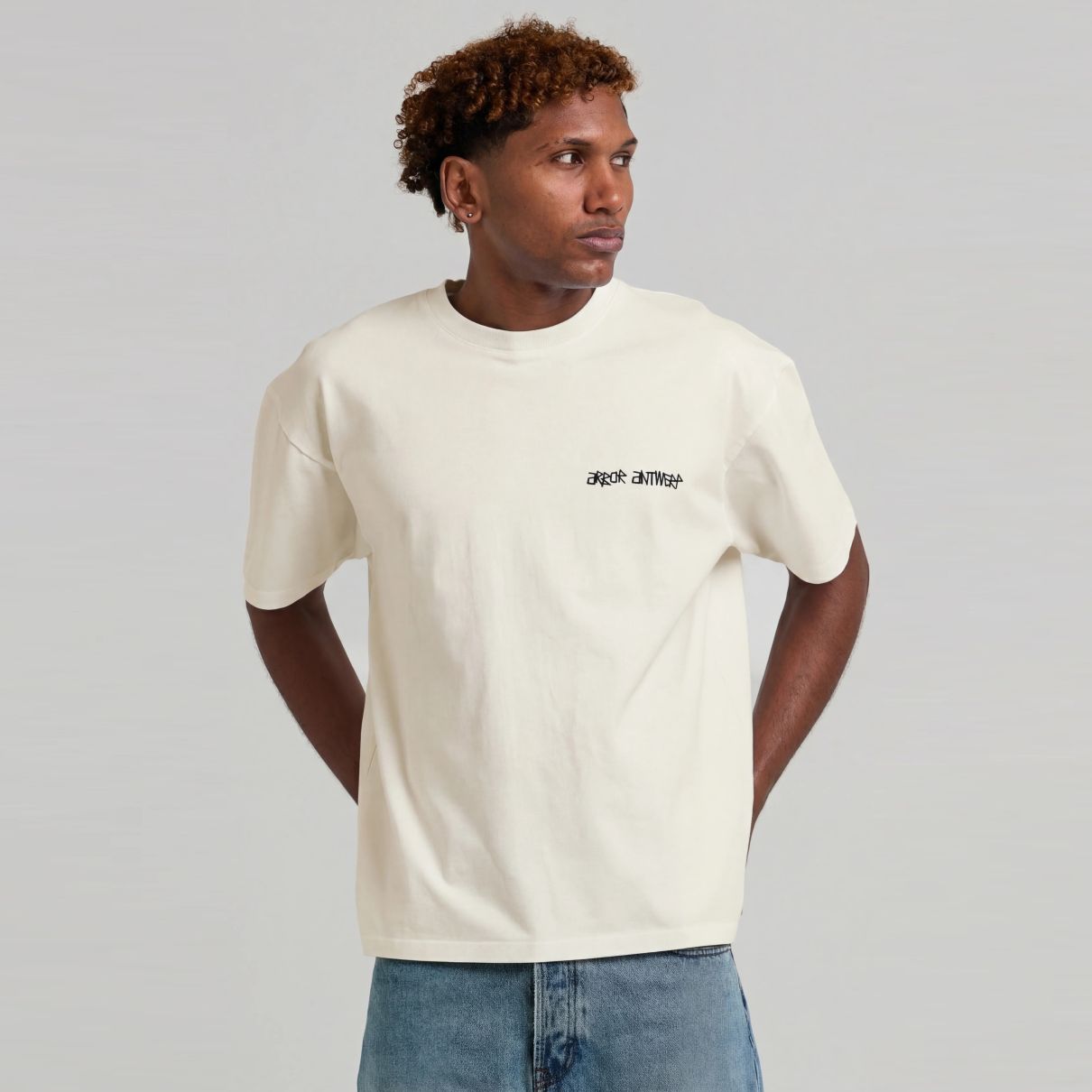 Arbor Antwerp Faded Flower T-shirt Off White