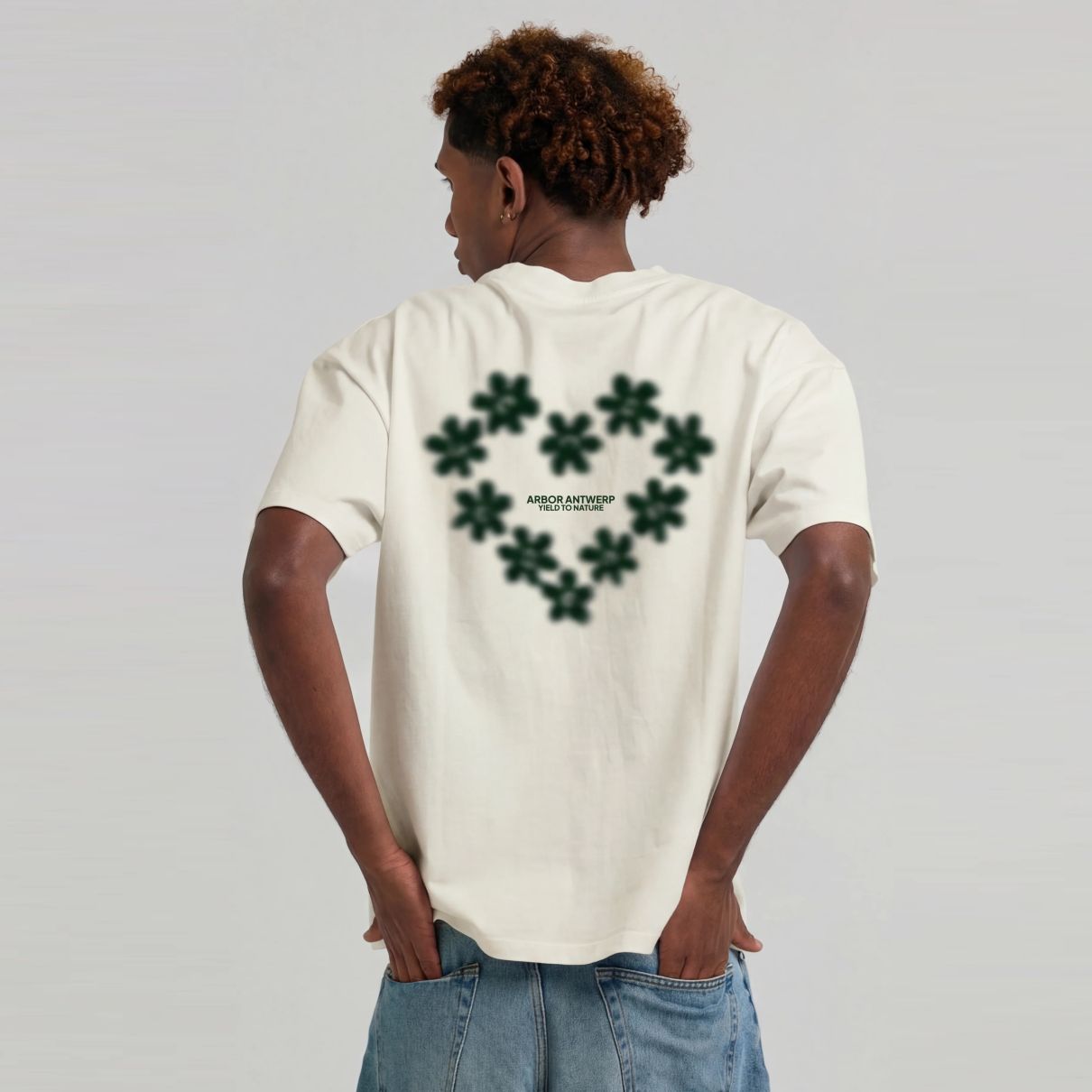 Arbor Antwerp Faded Flower T-shirt Off White
