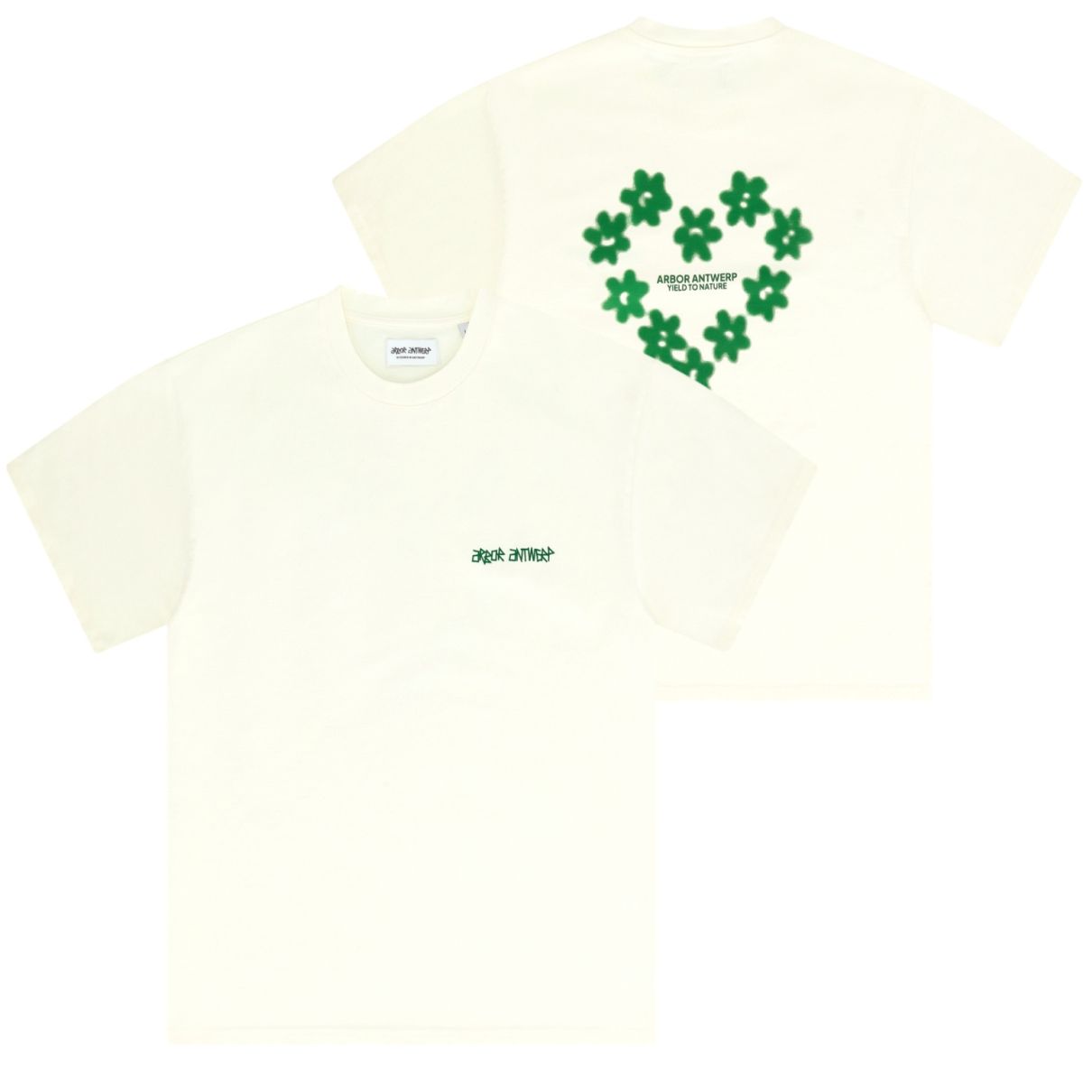 Arbor Antwerp Faded Flower T-shirt Off White