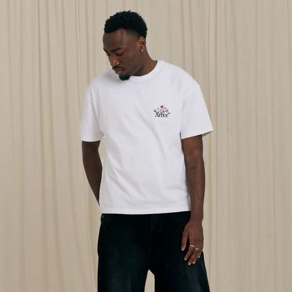 Arbor Antwerp Flower Garden T-shirt Wit