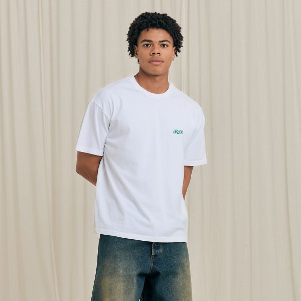 Arbor Antwerp Flower Oasis Green T-shirt Wit