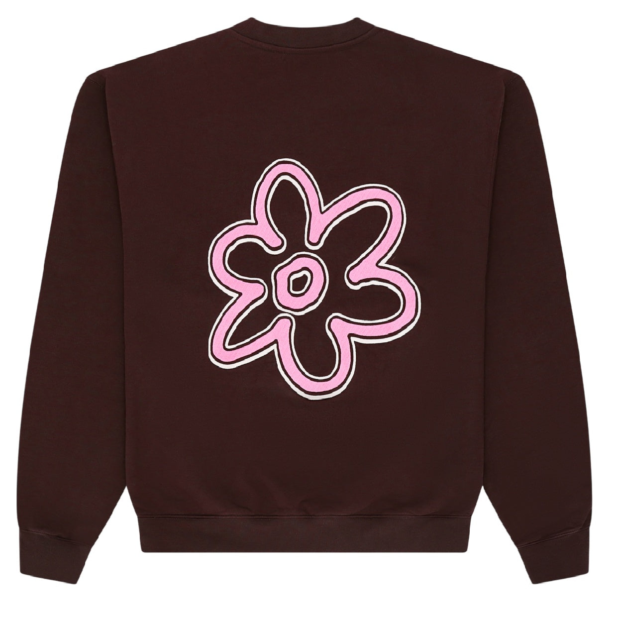 Arbor Antwerp Line Flower Sweater Bruin