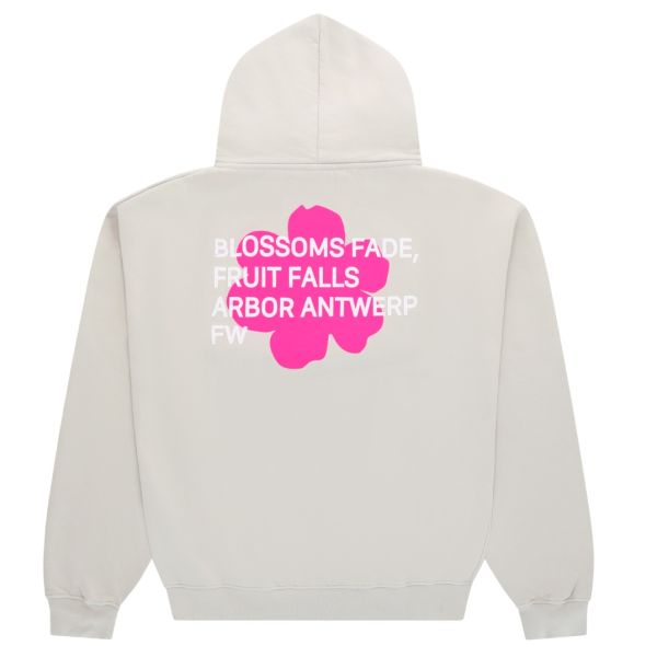 Arbor Antwerp Pink Blossoms Hoodie Beige/Groen