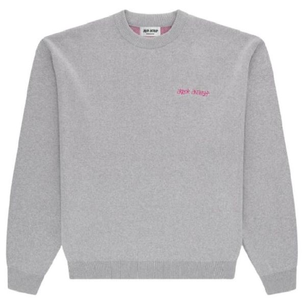 Arbor Antwerp Pink Love Knit Sweater Grijs