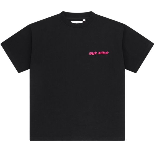 Arbor Antwerp Pink Star T-shirt Zwart