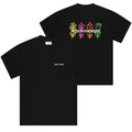 Arbor Antwerp Pixel Flower T-shirt Zwart