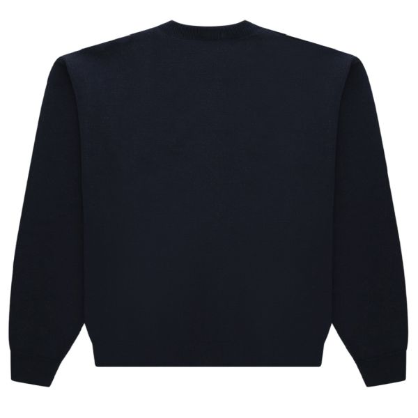 Arbor Antwerp Red Logo Knit Sweater Navy