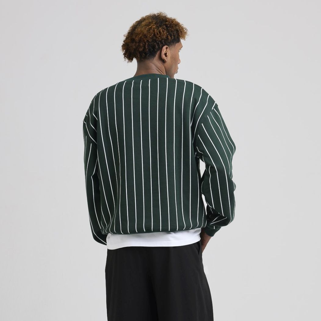 Arbor Antwerp Vertical Lines Sweater Donker Groen
