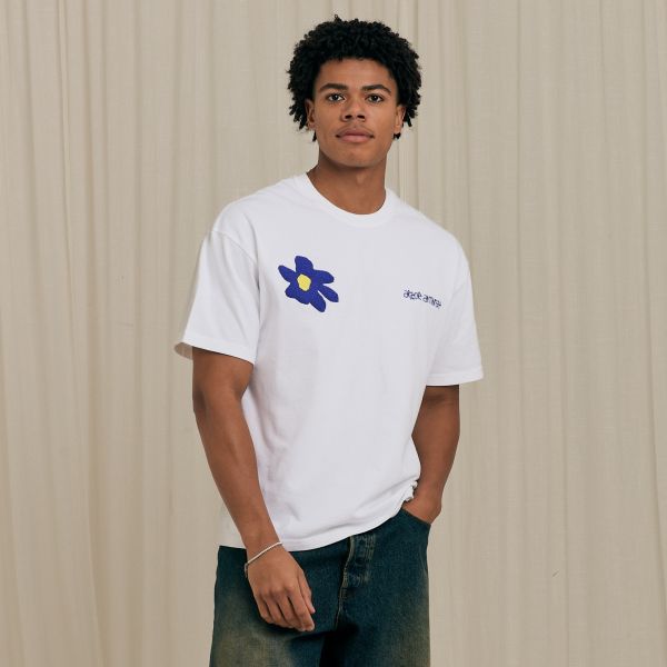 Arbor Antwerp Violet Blue T-shirt Wit