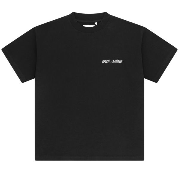 Arbor Antwerp White Faded Heart T-shirt Zwart