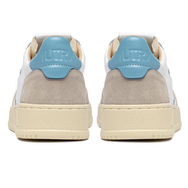 Autry Medalist Low Sneaker Wit/Beige/Licht Blauw