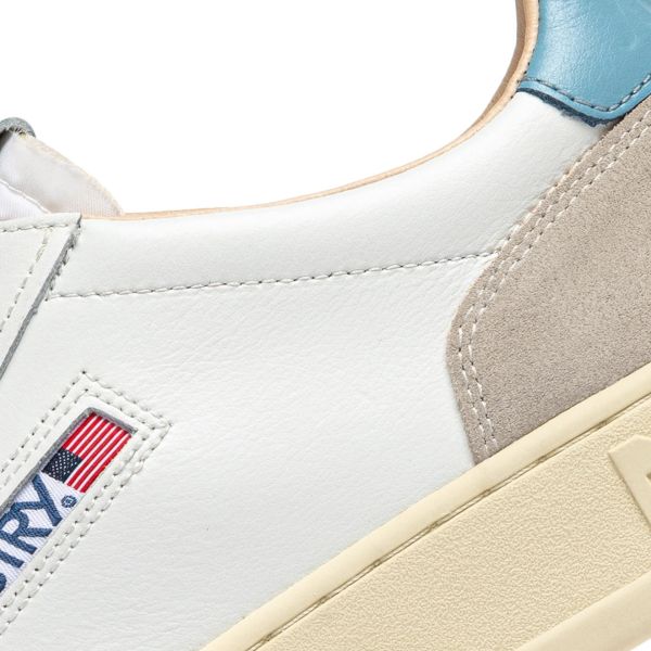 Autry Medalist Low Sneaker Wit/Beige/Licht Blauw