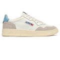 Autry Medalist Low Sneaker Wit/Beige/Licht Blauw