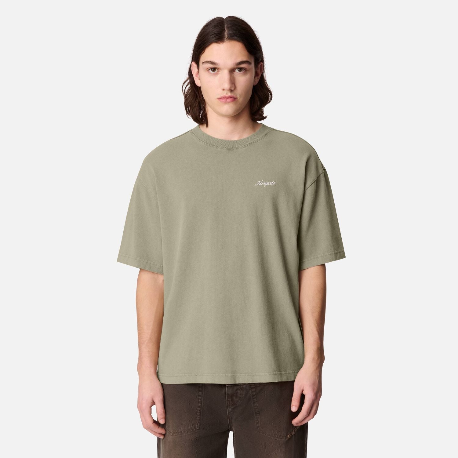 Axel Arigato Honor Washed T-shirt Donker Groen