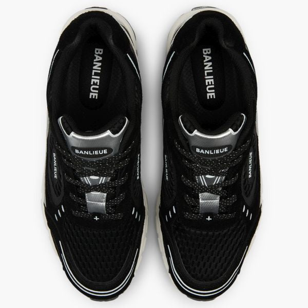 Banlieue The Runner + Suede Sneaker Zwart