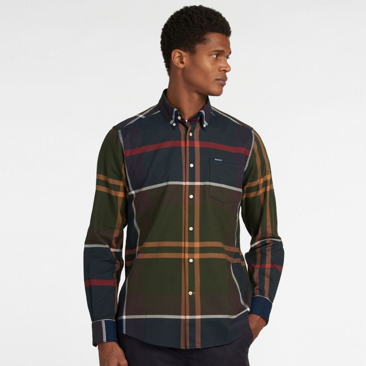 Barbour Dunoon Tartan Tailored Overhemd Donker Groen/Navy