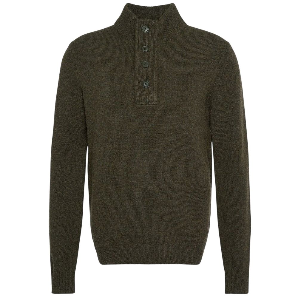 Barbour Essential Patch Half Zip Sweater Donker Groen