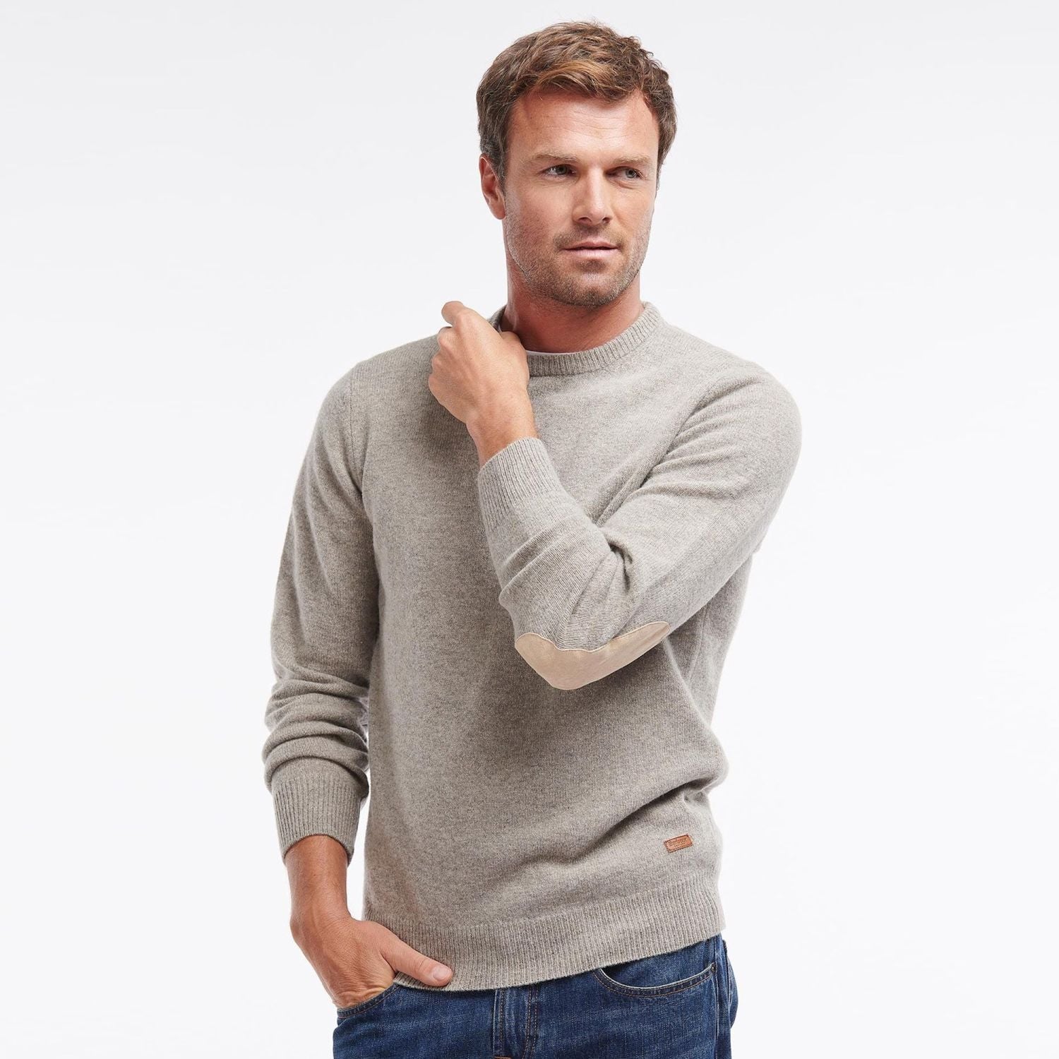 Barbour Essential Patch Sweater Grijs