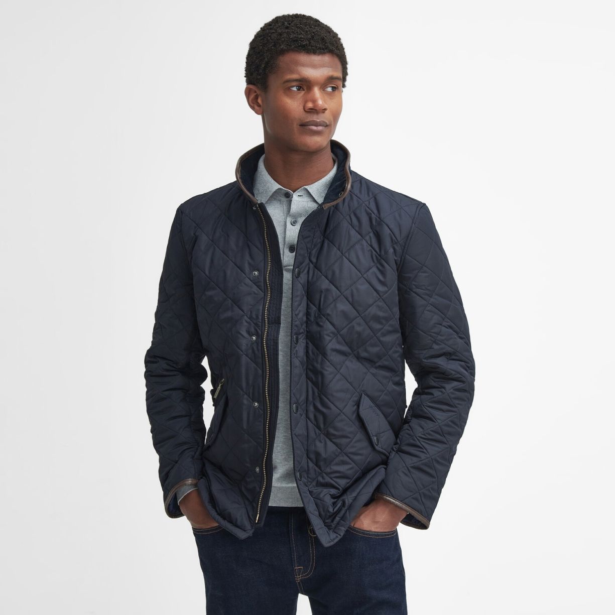 Barbour Powell Quilted Jas Navy