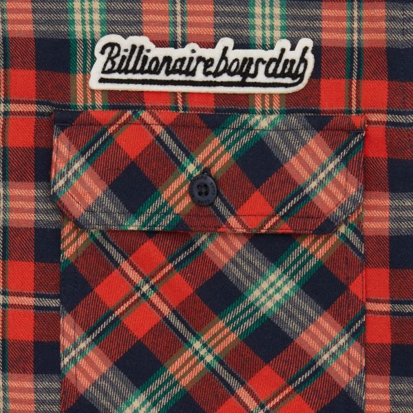Billionaire Boys Club Padded Check Overhemd Rood