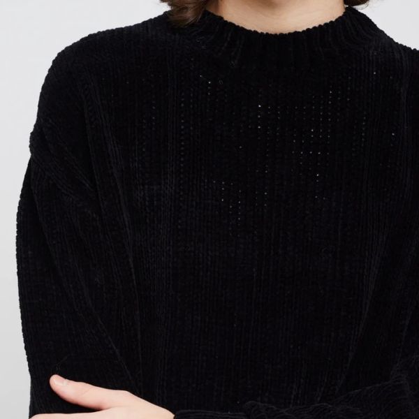 Bonsai Chenille Knit Sweater Zwart