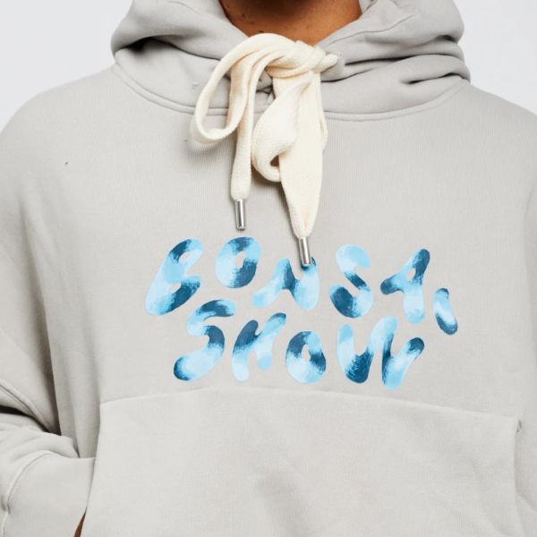 Bonsai Oversized Cropped Hoodie Grijs