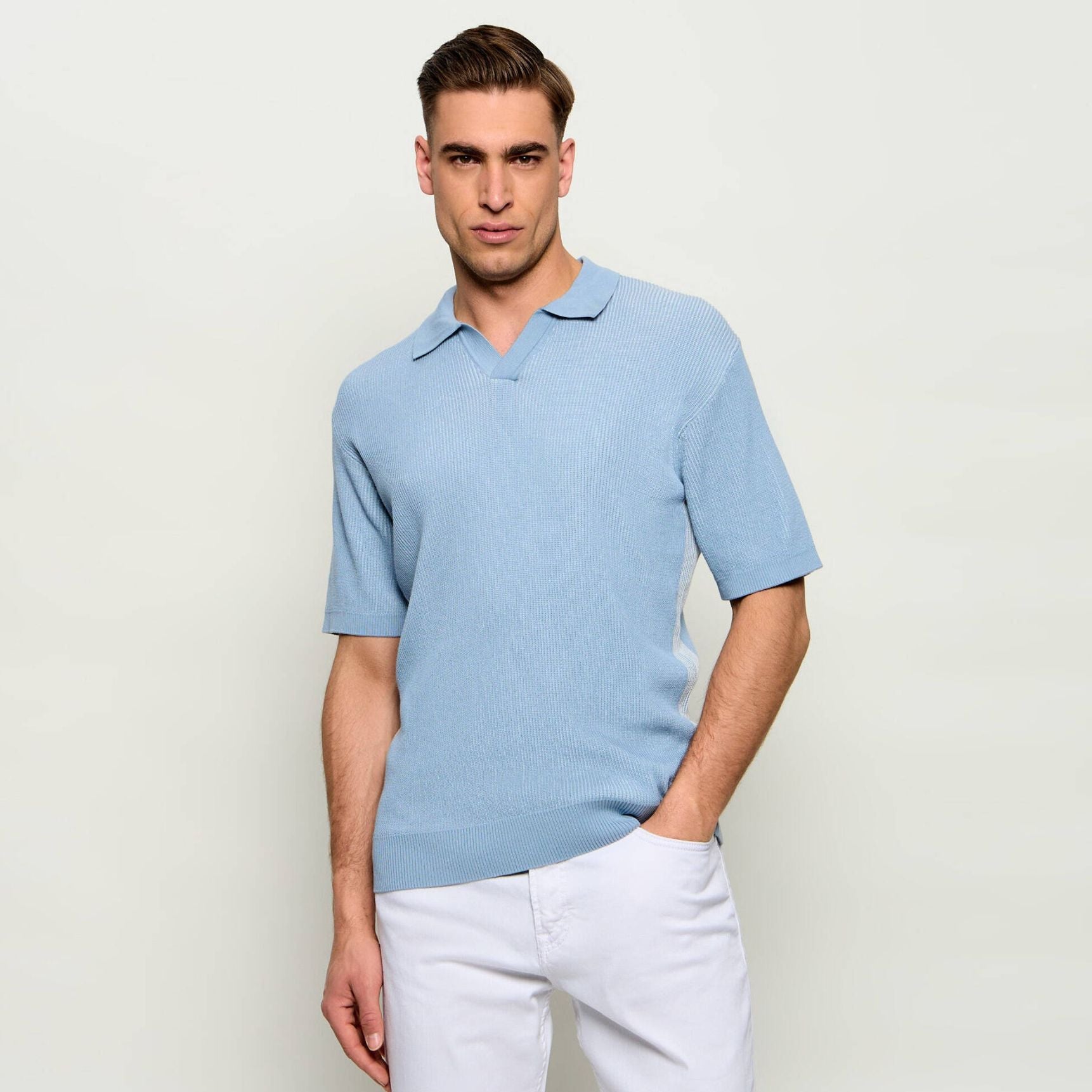 Boss Aravolo Polo Licht Blauw