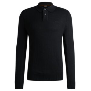 Boss Asac Longsleeve Polo Zwart