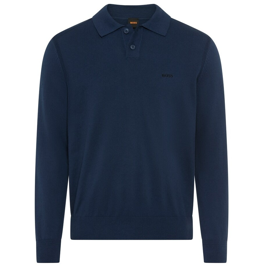 Boss Asac Polo Sweater Donker Blauw