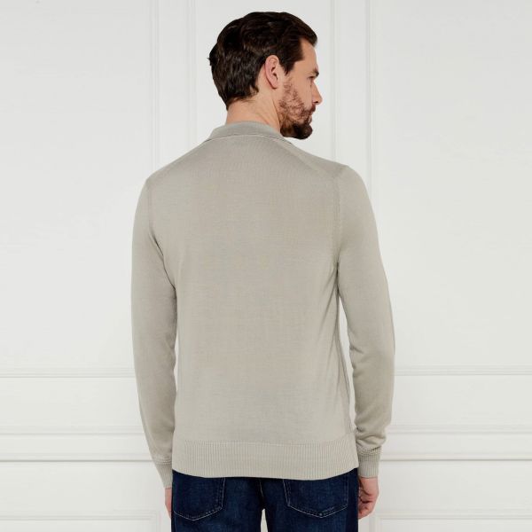 Boss Avac Longsleeve Polo Beige
