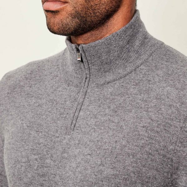 Boss Hemarlo Zip Sweater Grijs