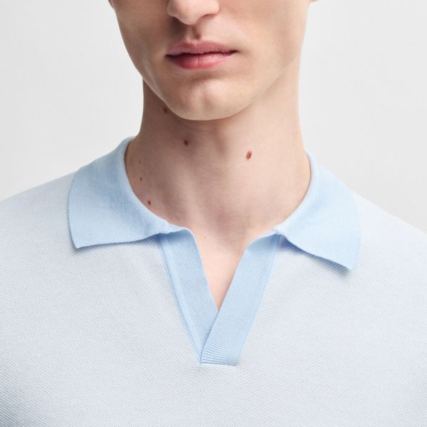Boss Jianluca Knitted Polo Licht Blauw