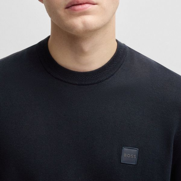 Boss Kanache Knitted T-shirt Navy