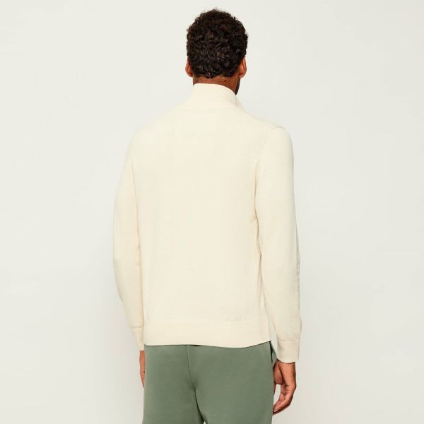 Boss Kanobix Zip Mock Sweater Beige