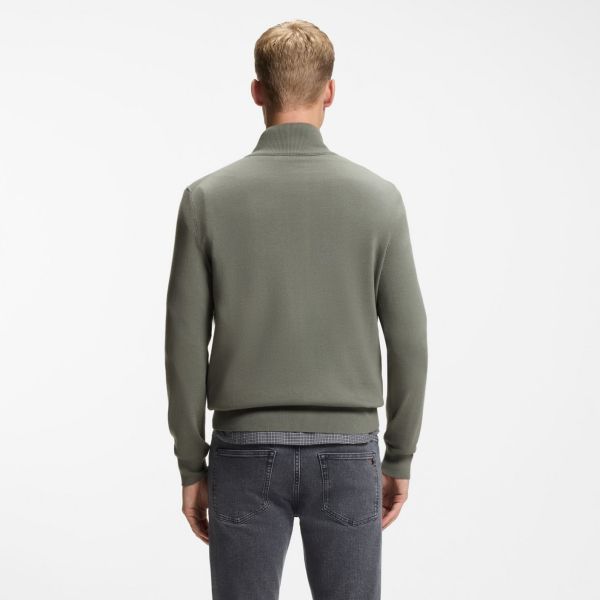 Boss Kanobix Zip Mock Sweater Antraciet