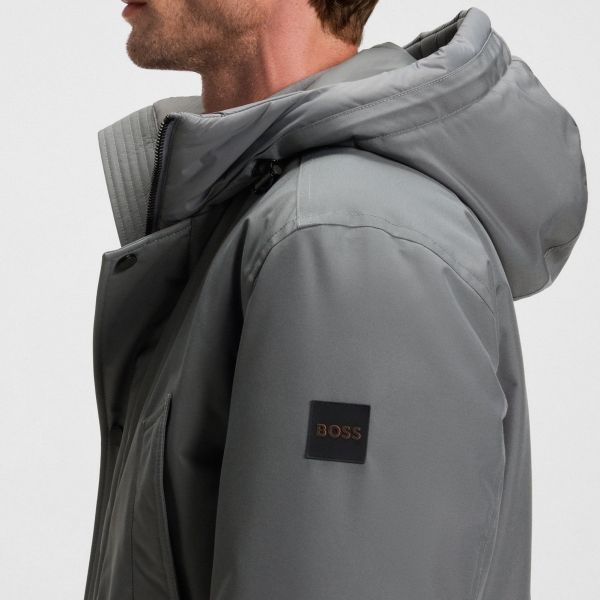 Boss Osiass Parka Grijs