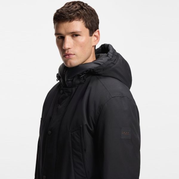 Boss Osiass Parka Zwart