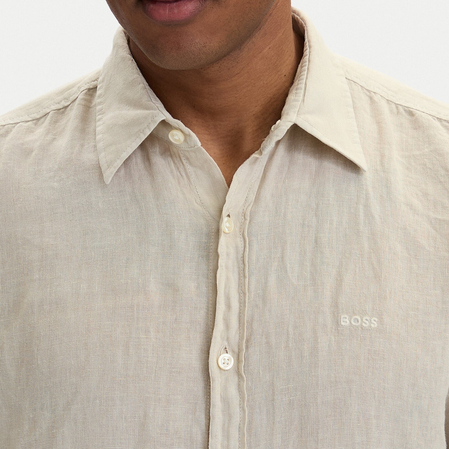 Boss Relegant Overhemd Beige