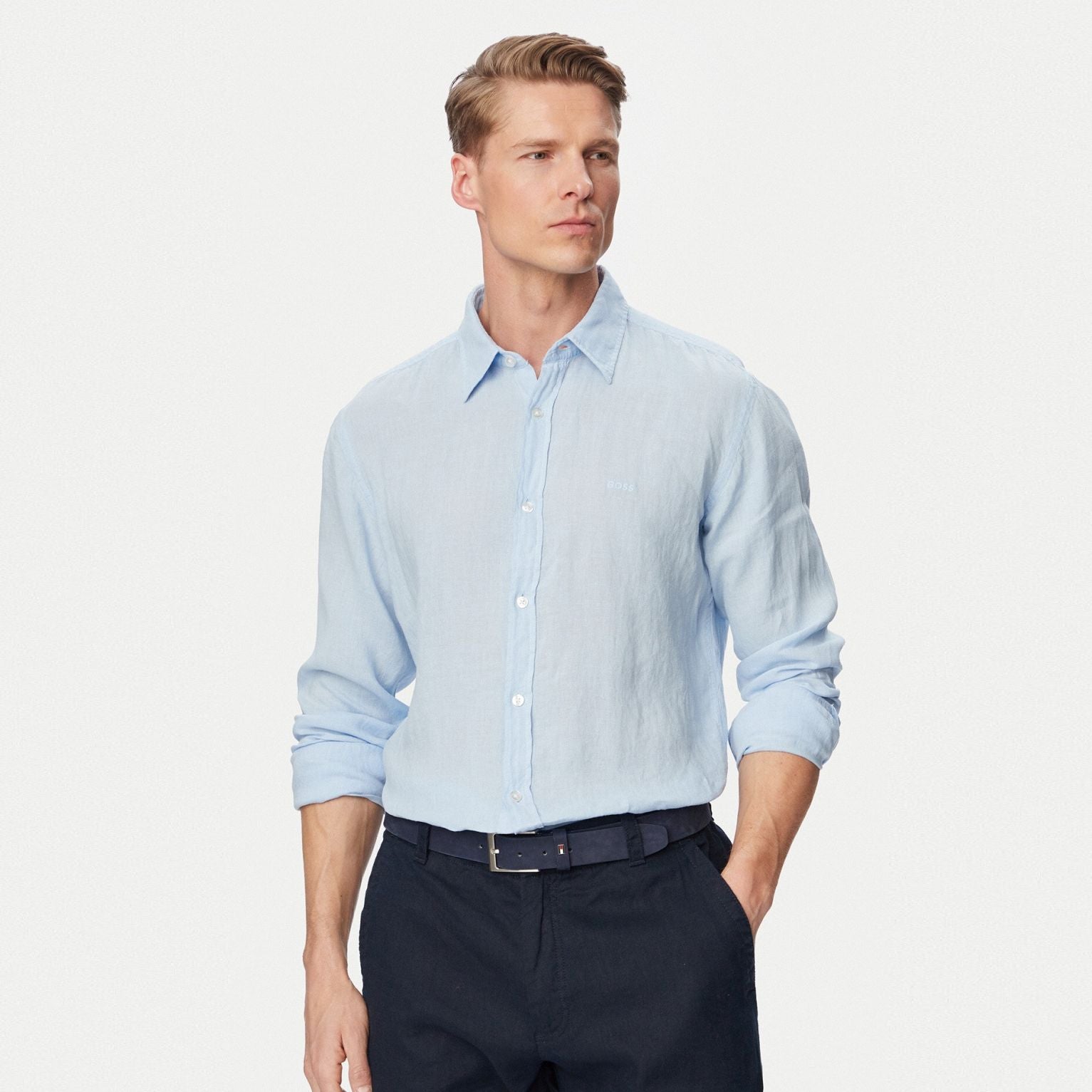 Boss Relegant Overhemd Licht Blauw
