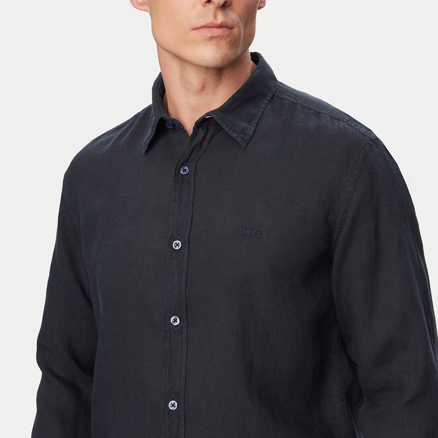 Boss Relegant Overhemd Navy