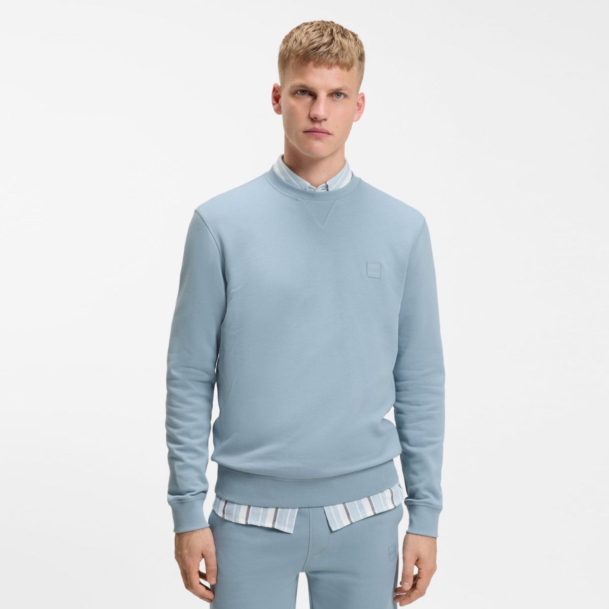 Boss Westart Sweater Licht Blauw