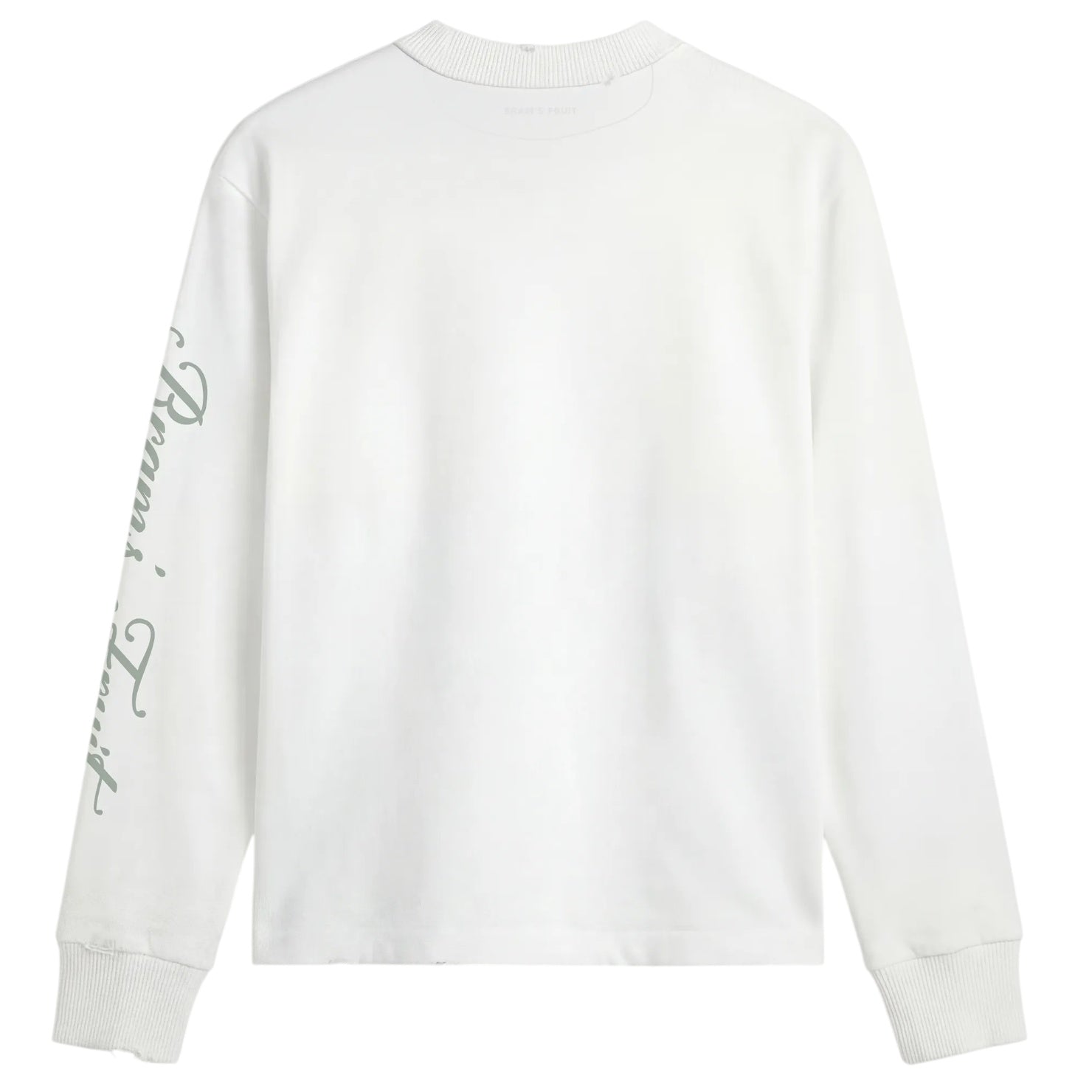 Bram’s Fruit Distressed Script Logo Longsleeve T-shirt Off White