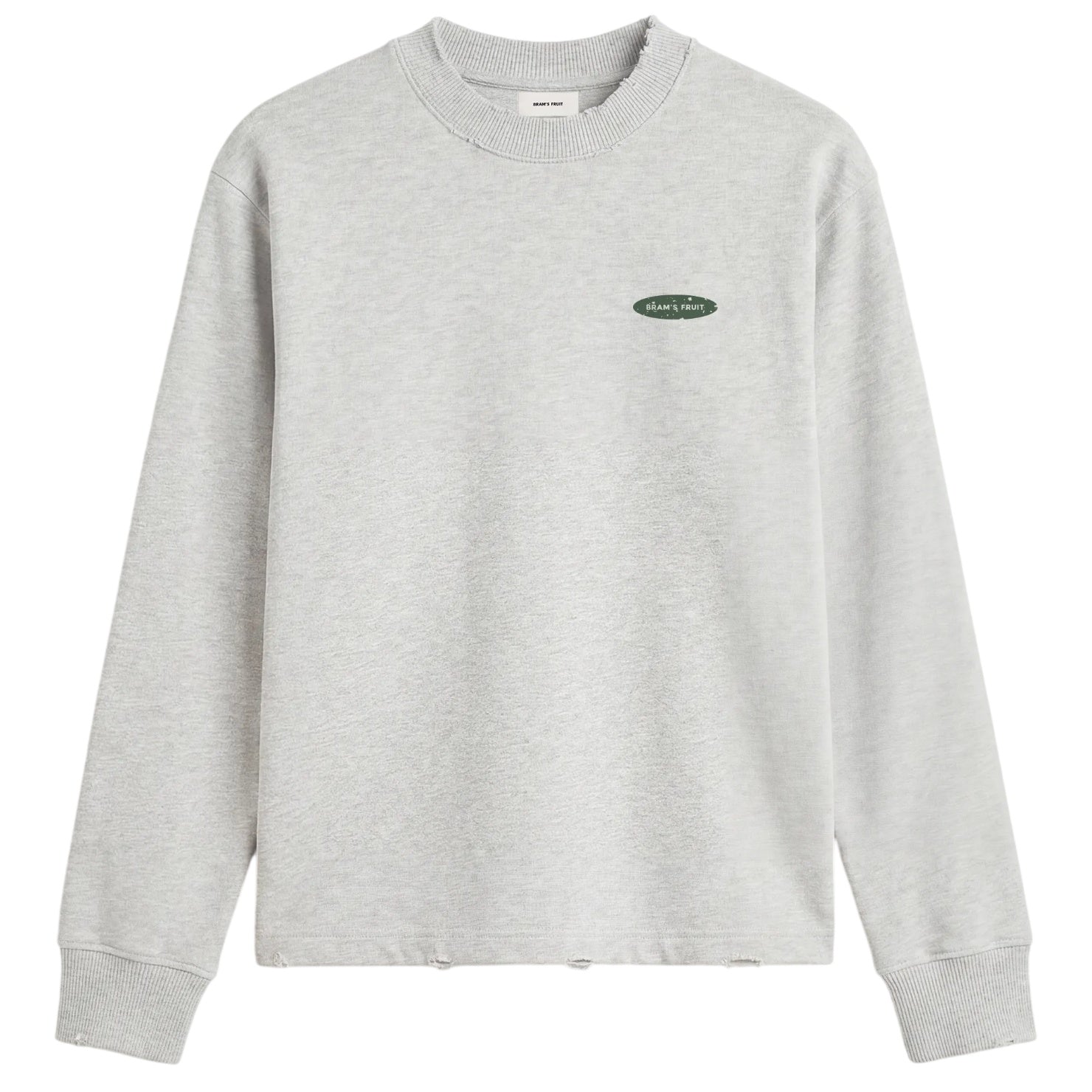 Bram's Fruit Gardening Distressed Longsleeve T-shirt Grijs