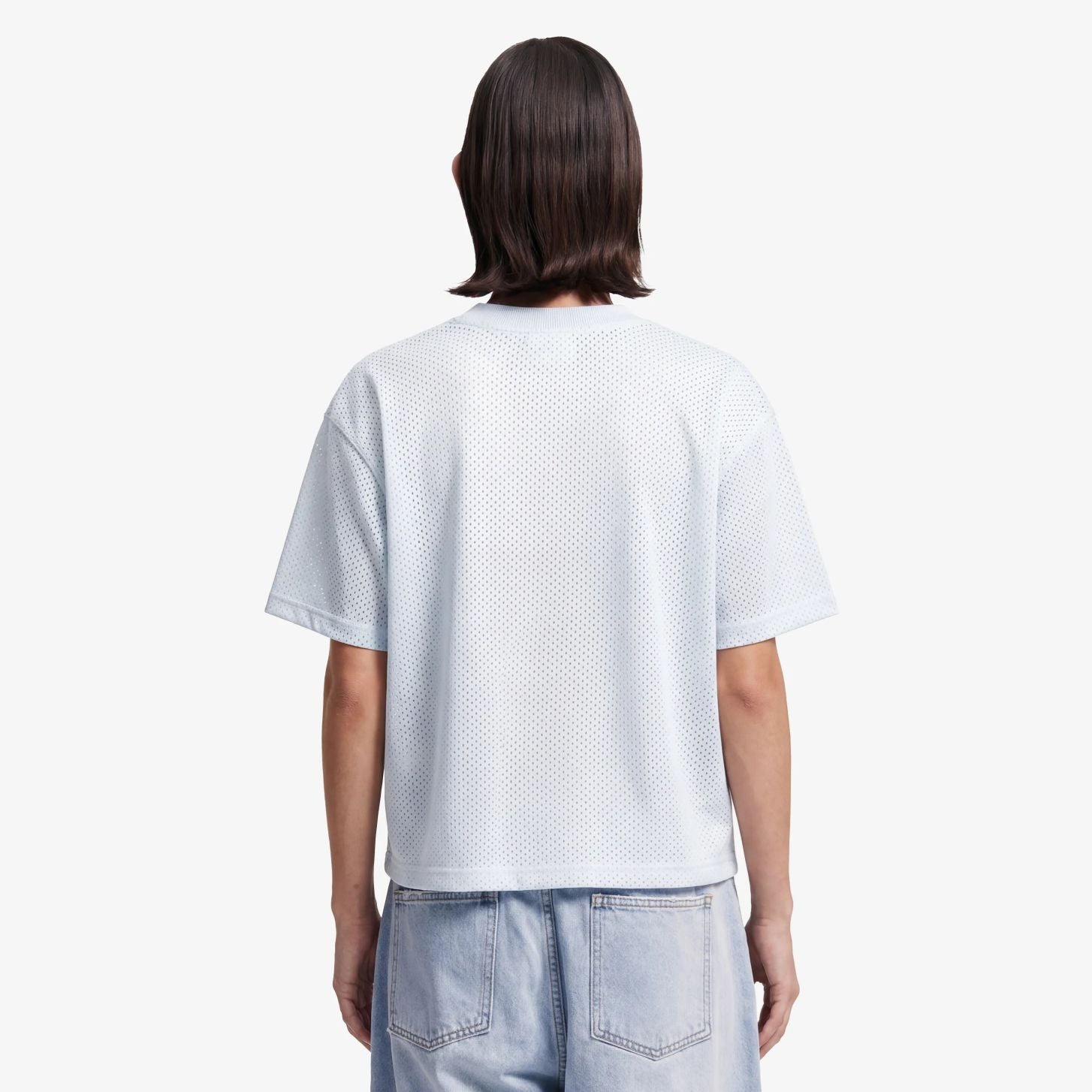 Bram’s Fruit Mesh Logo T-shirt Licht Blauw