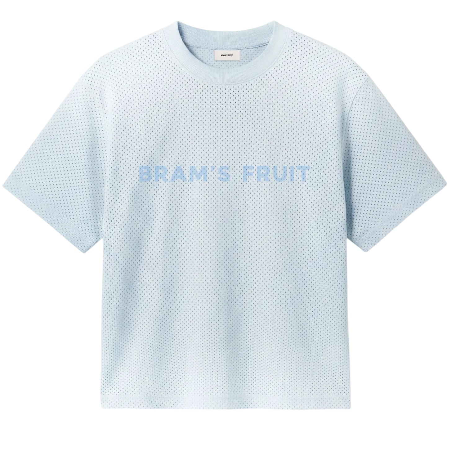 Bram’s Fruit Mesh Logo T-shirt Licht Blauw