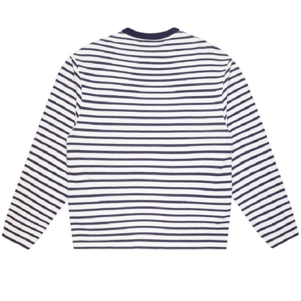 Bram's Fruit Varsity Striped Longsleeve T-shirt Wit/Navy