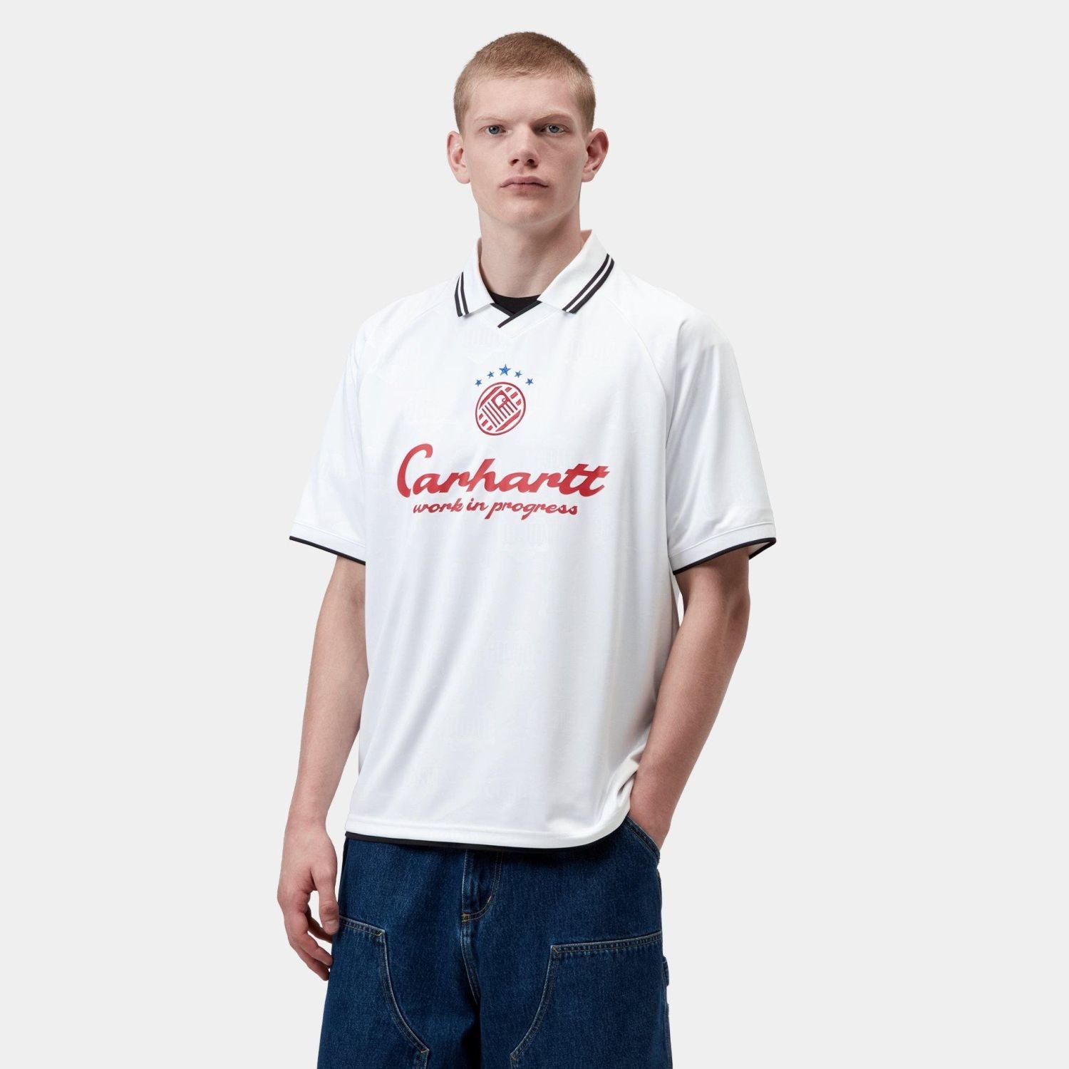 Carhartt WIP Terrace Football T-shirt Wit