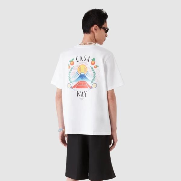 Casablanca Casa Way Mountain T-shirt Wit